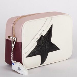 Golden Goose Pink and White Star Bag
